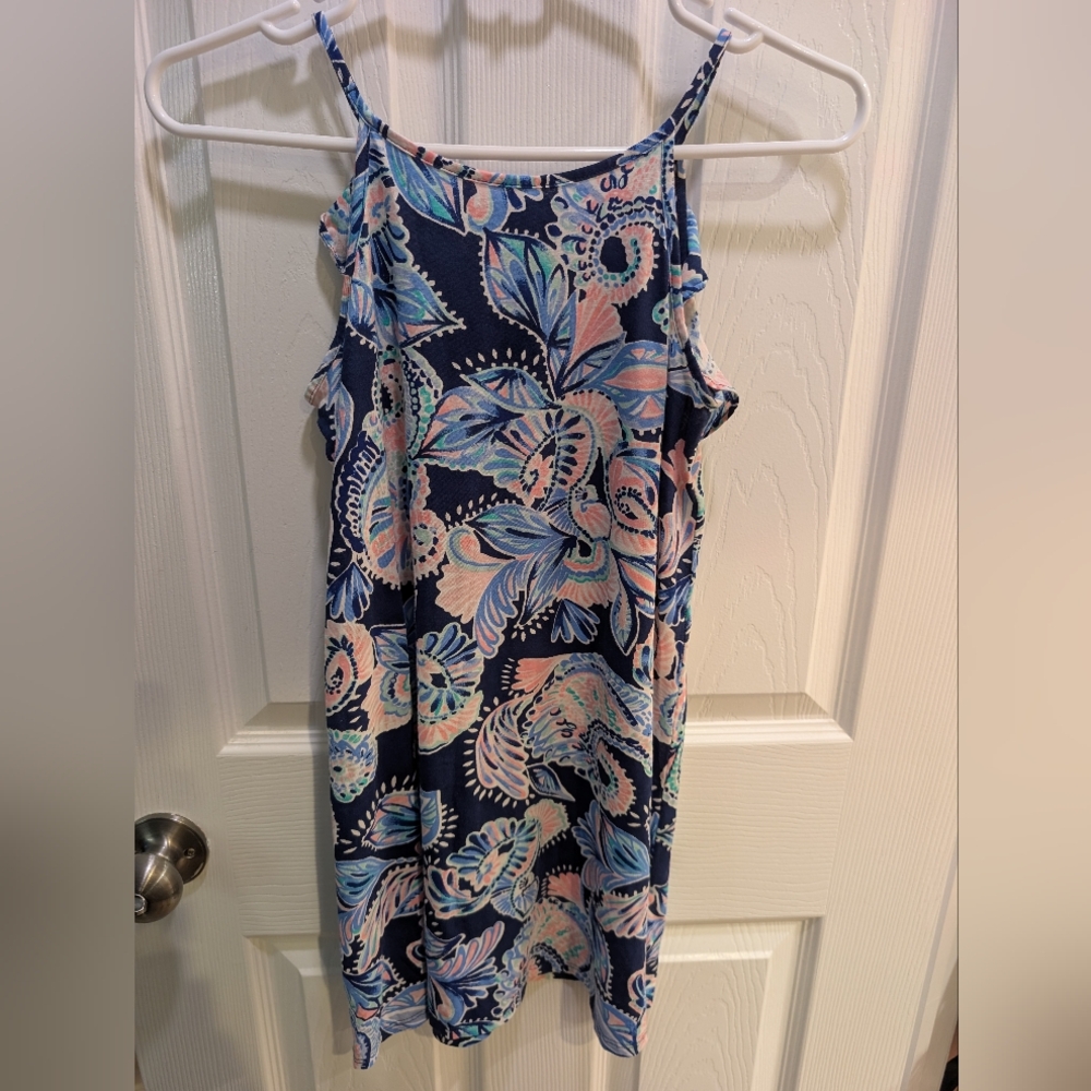 Lilly Pulitzer Billie Kid Dress High Tide Large (10/12)
